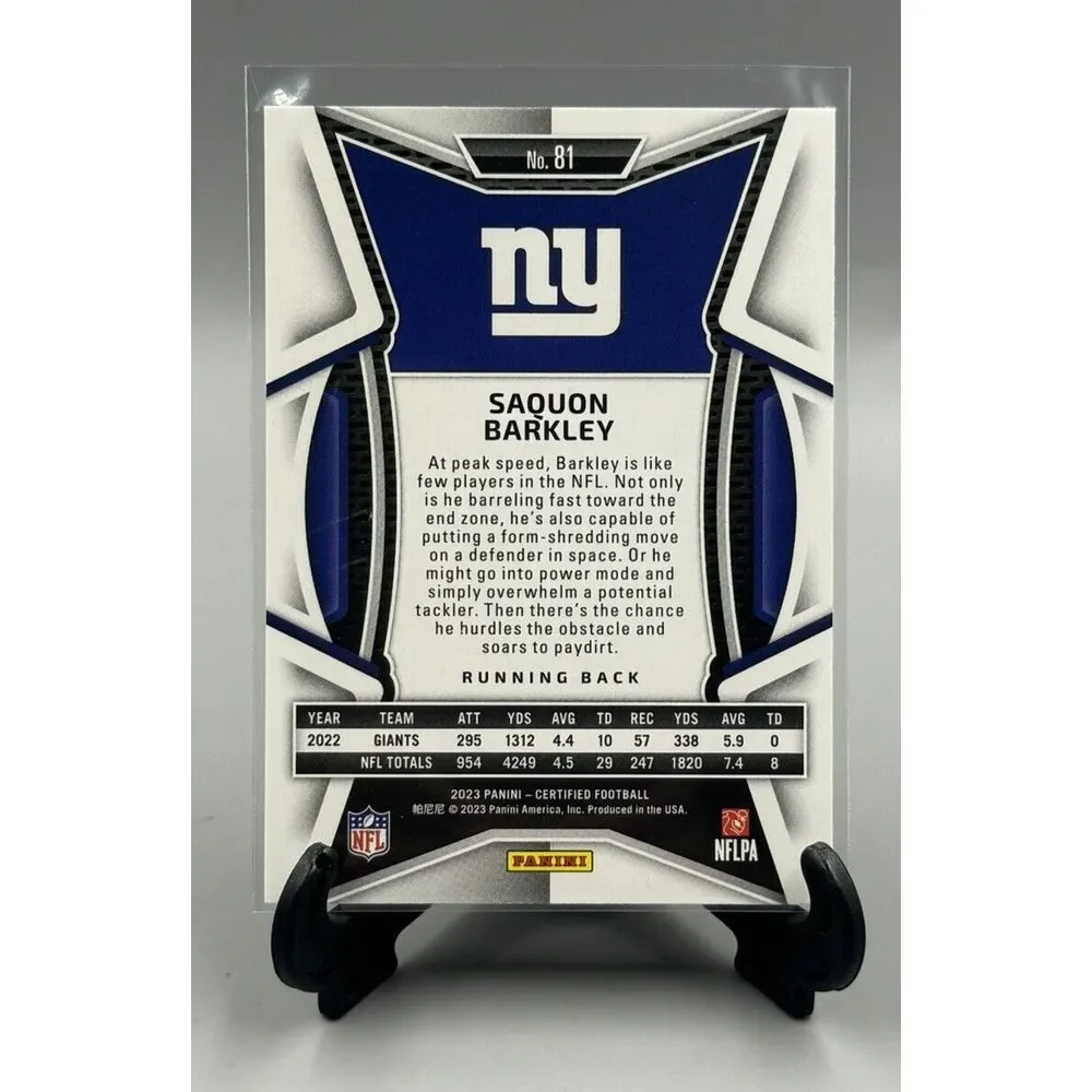 2023 Panini Certified Saquon Barkley New‎ York Giants #81